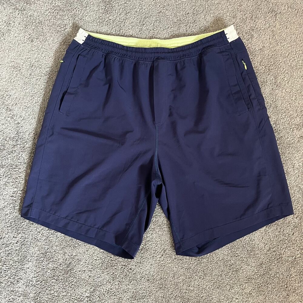 Birddogs Men's Gym Shorts Navy Blue XXL Long Athletic Lined Drawstring Pockets